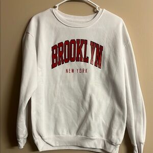 White Brooklyn New York Sweatshirt